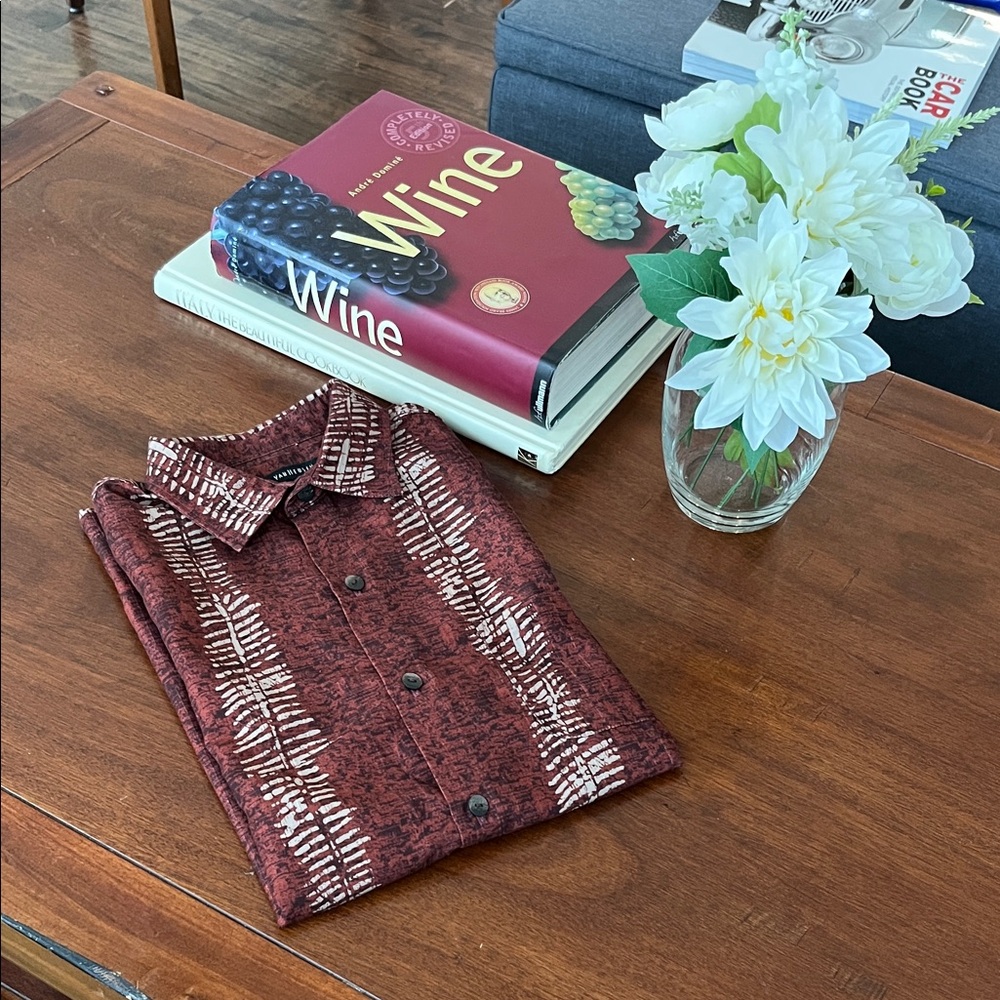Van Heusen Men's Maroon Patterned Shirt